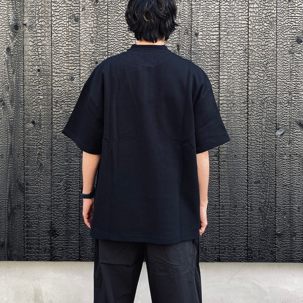 PEN POCKET COLLAR T-SHIRTS #BLACK [HOD26-01-TS007]