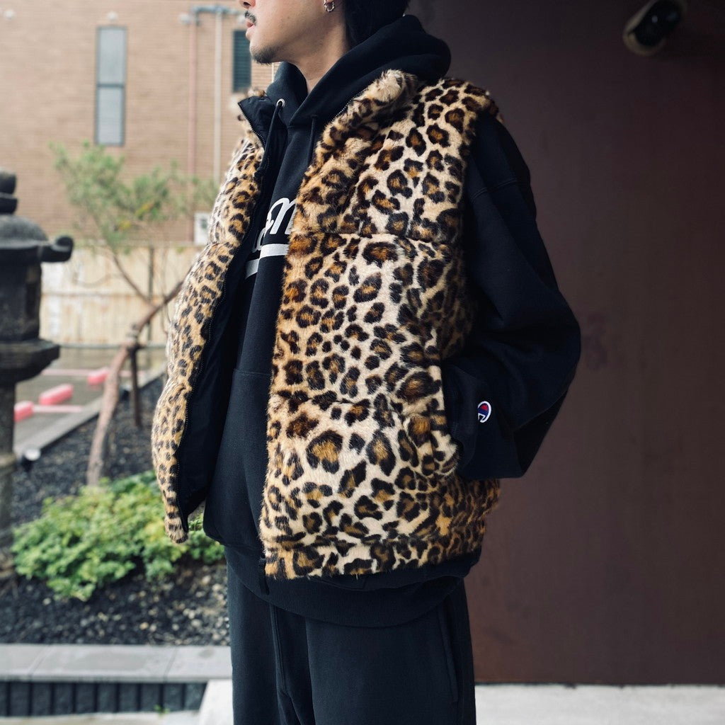 NANGA | LEOPARD FUR DOWN VEST #BEIGE [26FW-WMO-NA06]