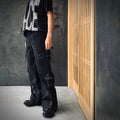 Slash Seam Twist Cargo Jeans (NOIR) #AGED BLACK [M-P1-PT21]