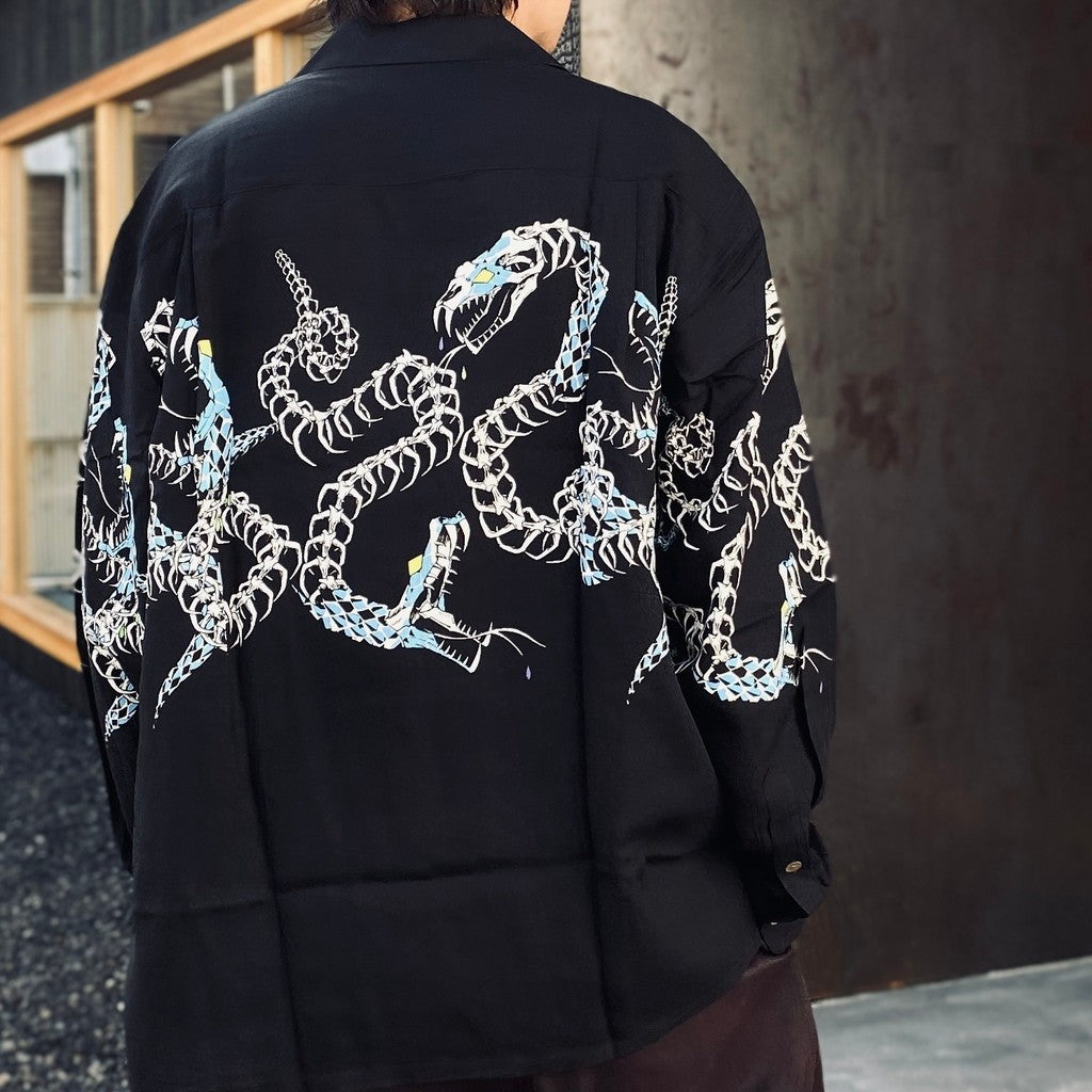 HAWAIIAN SHIRT L/S ( TYPE-4 ) #BLACK [25FW-WMS-HI04] - cocorozashi