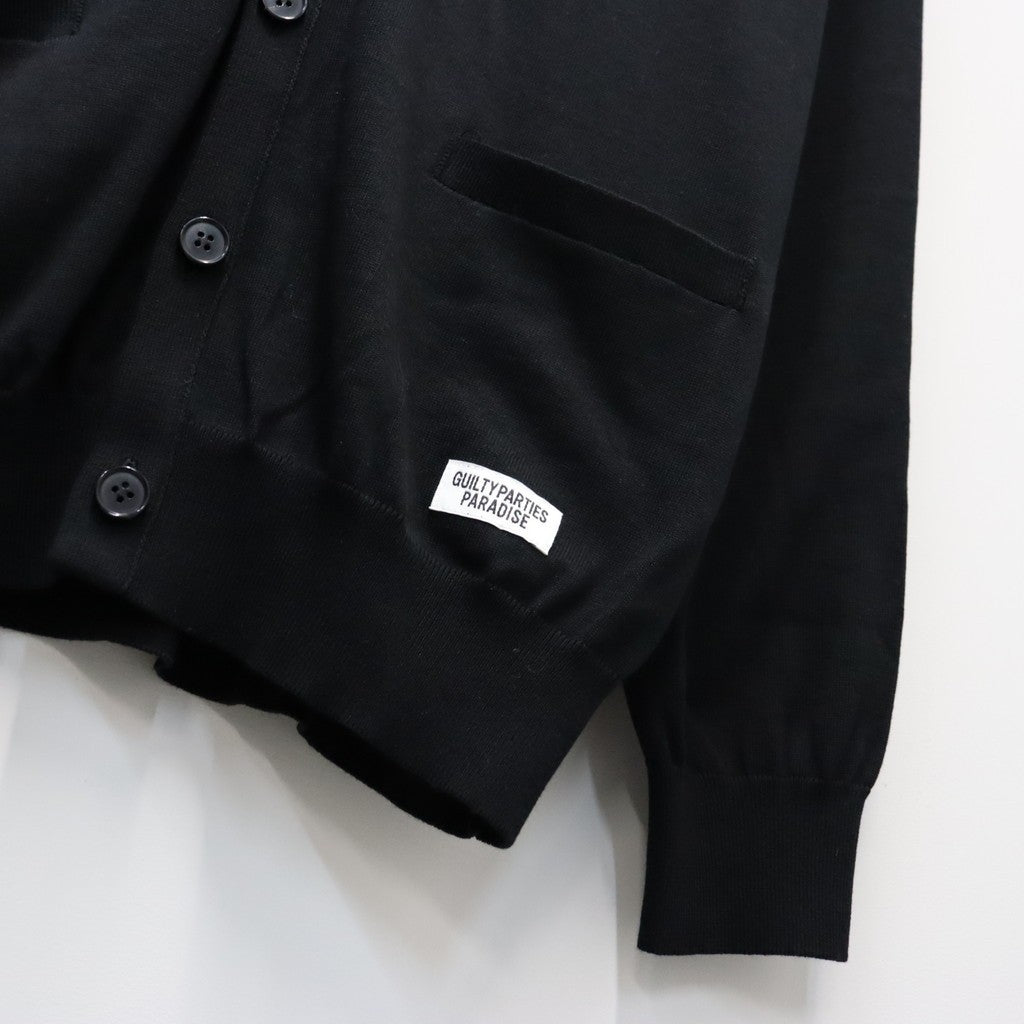 COTTON KNIT CARDIGAN ( TYPE-1 ) #BLACK [26FWE-WMK-KN03]