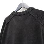 CHENILLE COTTON CREWNECK LENS SWEATER #BLACK 999 [21CMKN196A-005558G-26FWP]