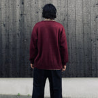 MOHAIR CARDIGAN #BURGUNDY [26FW-WMK-KN09]