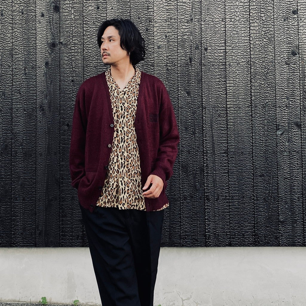 MOHAIR CARDIGAN #BURGUNDY [26FW-WMK-KN09]