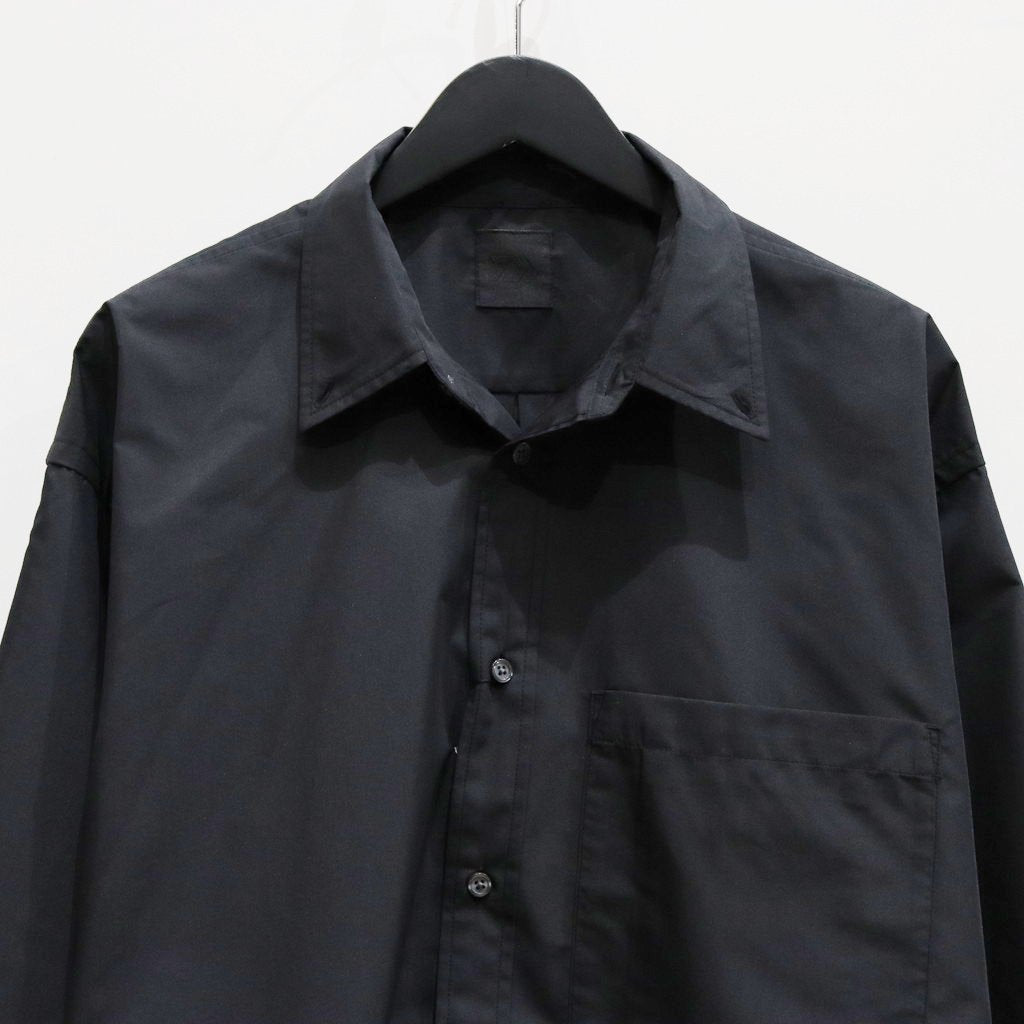 TECH BUTTON DOWN SHIRT L/S #BLACK [BE-80025]