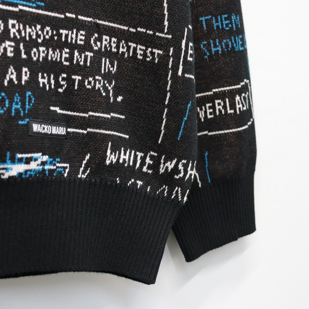 JEAN-MICHEL BASQUIAT | CREW NECK SWEATER ( TYPE-1 ) #ONE [BASQUIAT-WM-KN11]