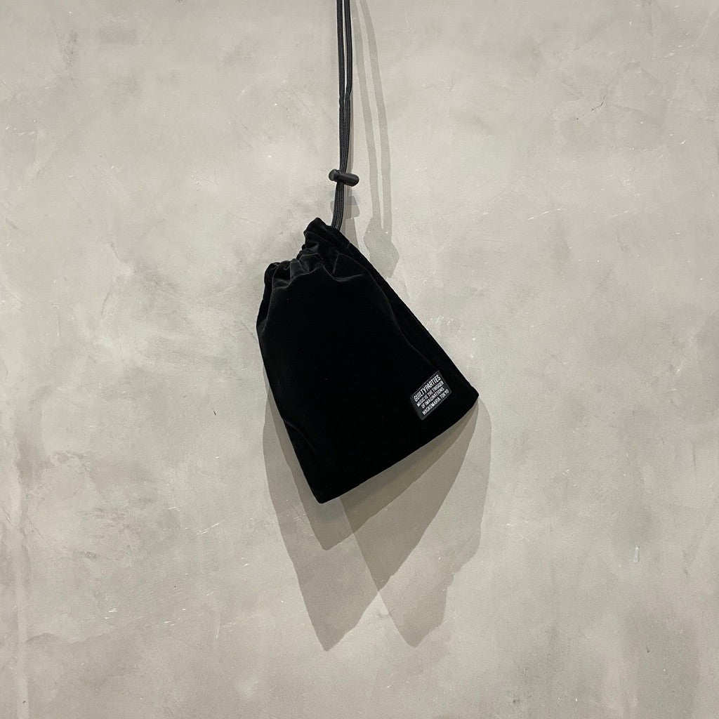 天鵝絨肩包 #黑色 [24FWE-WMA-BG01]