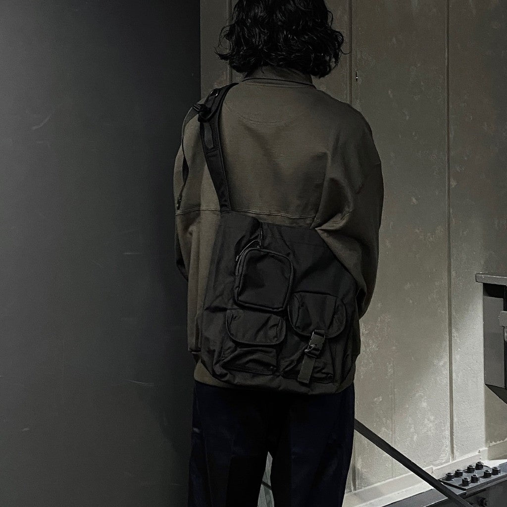 多口袋肩背包 #黑色 [BCL-69]