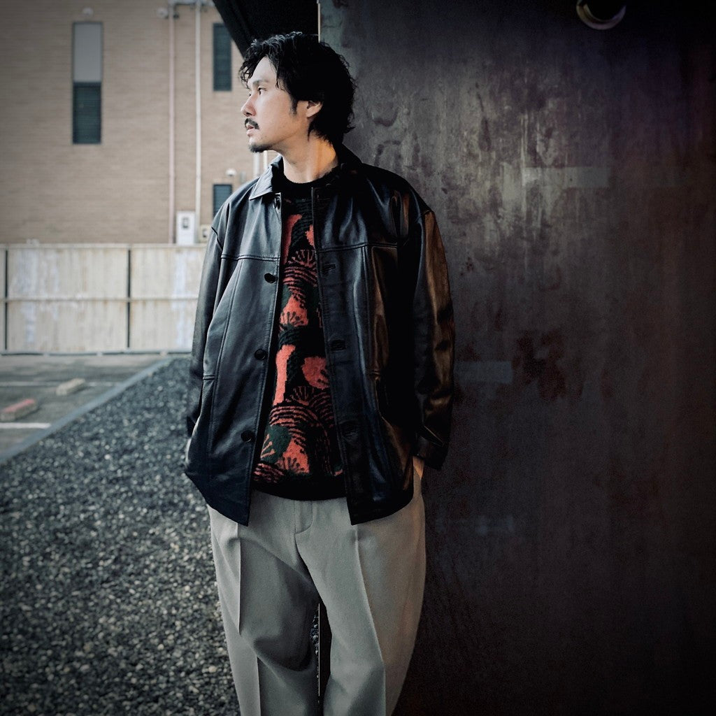 KABUTO MOHAIR CREW KNIT #Orange/Green [25FW_KN01]