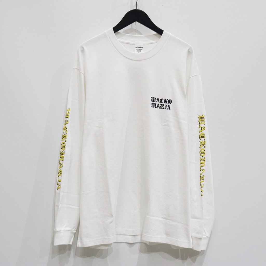 WASHED HEAVY WEIGHT CREW NECK LONG SLEEVE T-SHIRT ( TYPE-4 ) #WHITE [25SS-WMT-LT04]