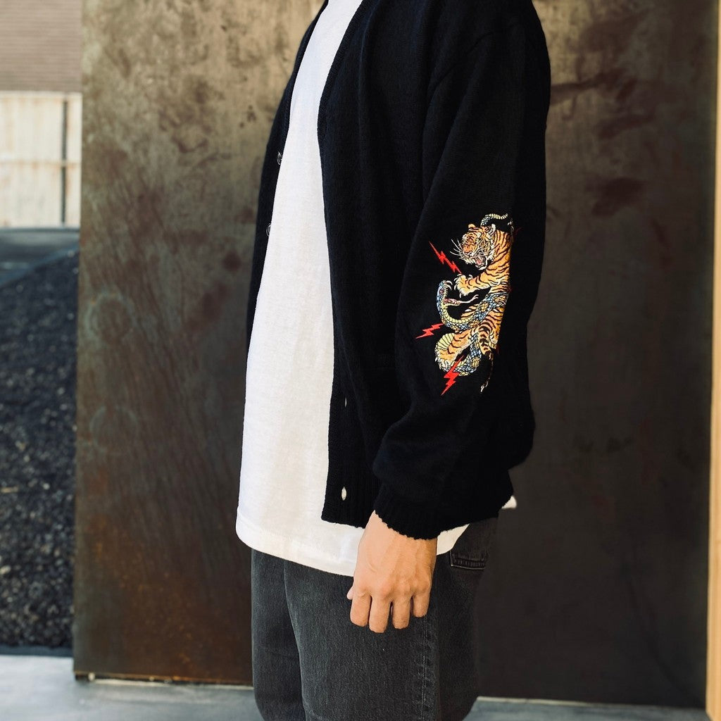 TIM LEHI | MOHAIR CARDIGAN #BLACK [25FW-WMK-KN21]