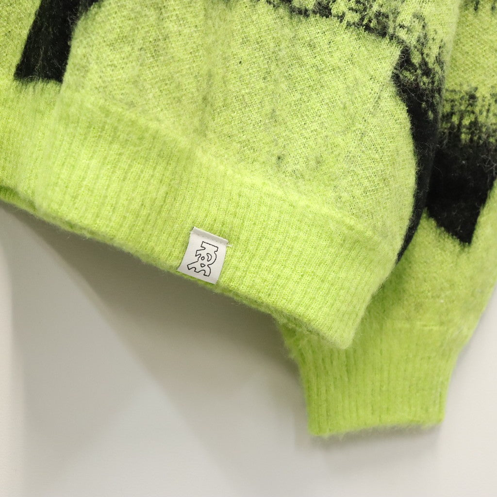 PATTERN MOHAIR KNIT #Green [26FW_KN01]
