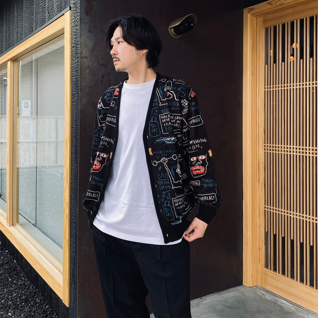 JEAN-MICHEL BASQUIAT | CARDIGAN ( TYPE-1 ) #ONE [BASQUIAT-WM-KN14