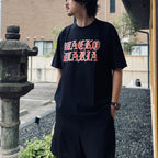 WASHED HEAVY WEIGHT CREW NECK T-SHIRT ( TYPE-11 ) #BLACK-RED [26SS-WMT-WT12]