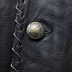 編織皮革連身工作服 #黑色 [BW252-BLC]