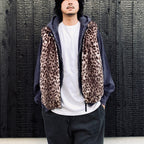 WILD THINGS | LEOPARD FUR HAPPY VEST ( TYPE-2 ) #L-PINK [26FW-WMO-WT06]