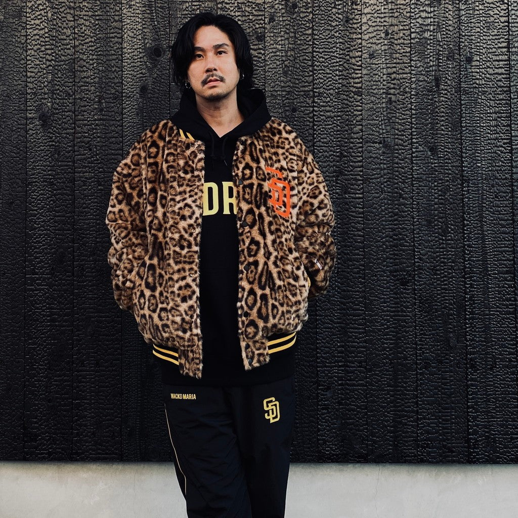 MLB | SD | REVERSIBLE VARSITY JACKET ( TYPE-3 ) #BLACK-BEIGE [MLB-WM-BL03]