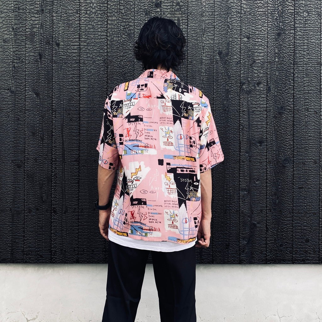 JEAN-MICHEL BASQUIAT | S/S HAWAIIAN SHIRT ( TYPE-3 ) #ONE [BASQUIAT-WM-HI27]