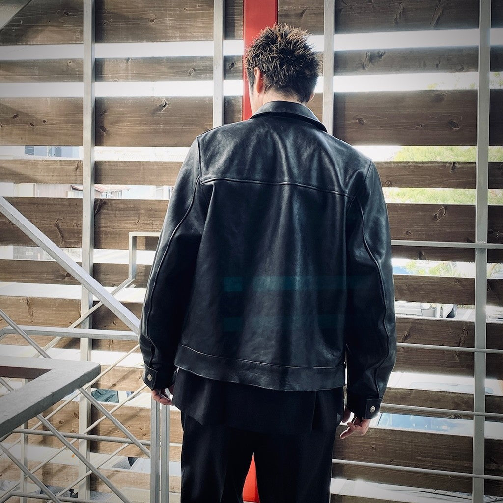 LEATHER JACKET #BLACK [25SS-WMO-BL01]