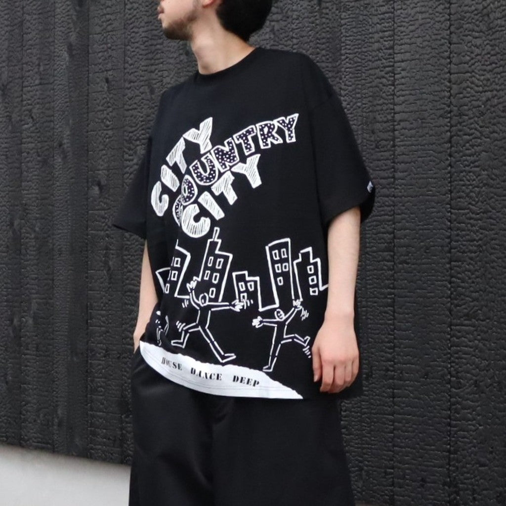 COTTON T-SHIRT_V.A #BLACK [CCC-263T007]