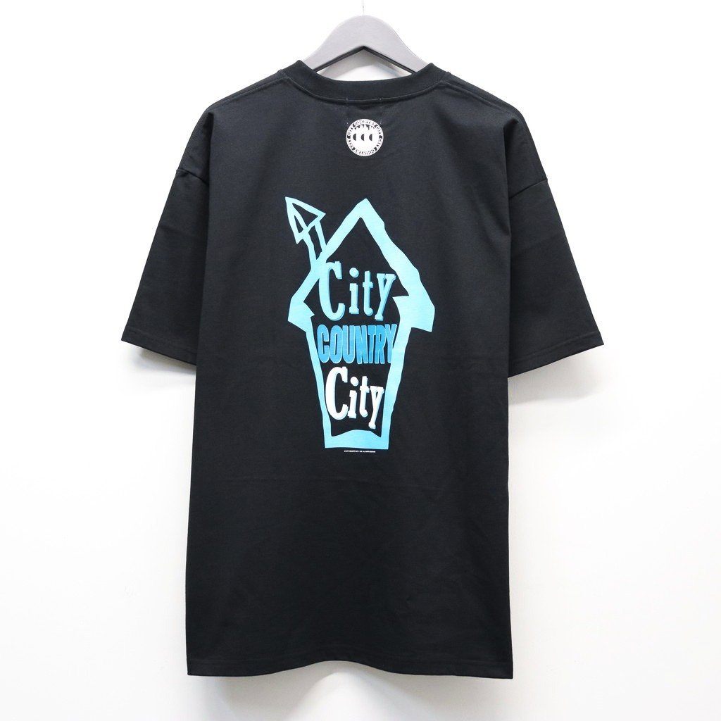 COTTON T-SHIRT_CITY HOUE #BLACK [CCC-261T007]