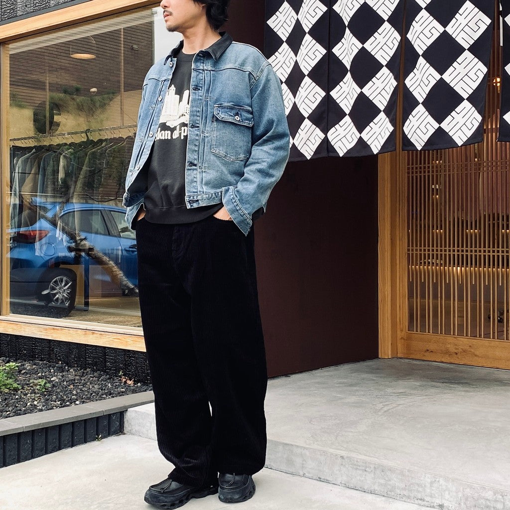Leather Collar Denim Jacket #Indigo [SD26F-JK01]