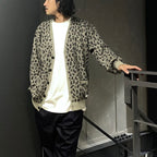 LEOPARD MOHAIR CARDIGAN #GRAY [24FW-WMK-KN12]