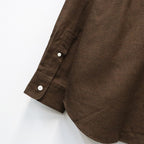 Micro Plaid Open Collar Shirt #Brown [SD26F-SH02]