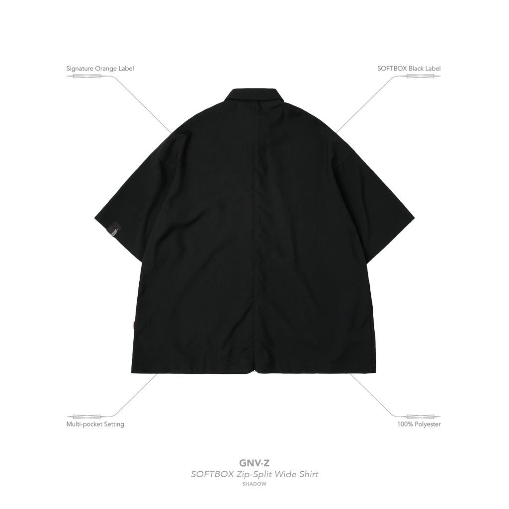 "GNV-Z" SOFTBOX 拉鍊分離寬襯衫 #SHADOW [GOOPI-25SS-JUN-02]