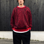 LEOPARD JACQUARD SWEATER ( TYPE-1 ) #RED [26SS-WMK-KN13]