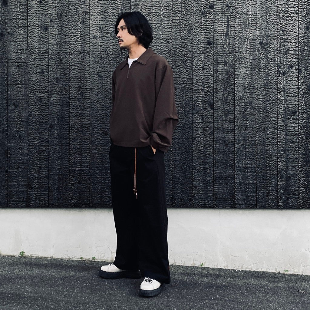 EVD1 Half Zip Polo Shirt #Brown [GOOPI-26AW-SEP-02]