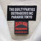 DEATH ROW RECORDS | WASHED MIDDLE WEIGHT PULLOVER HOODED SWEAT SHIRT #IVORY [DEATHROW-WM-SS02]