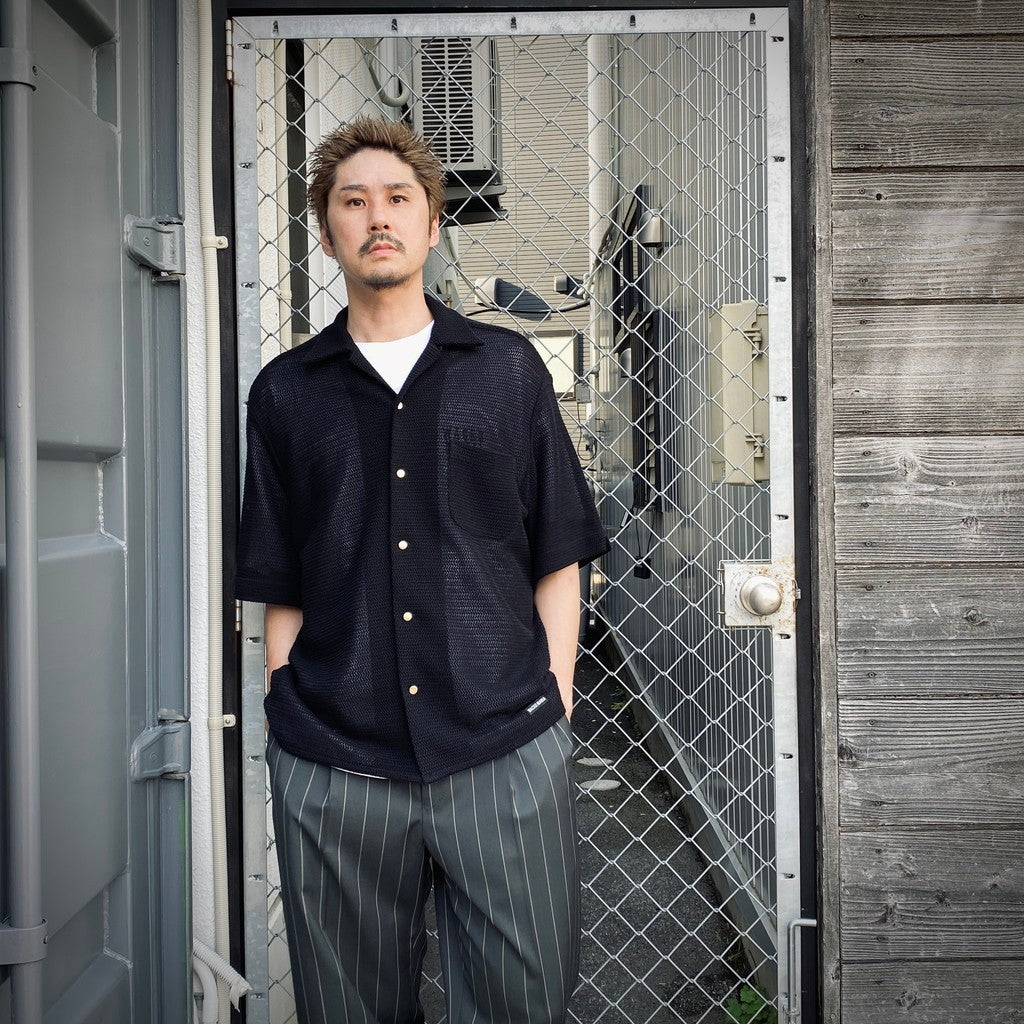 KNIT SHIRT #BLACK [25SS-WMK-KN24] - cocorozashi 三重県四日市市の