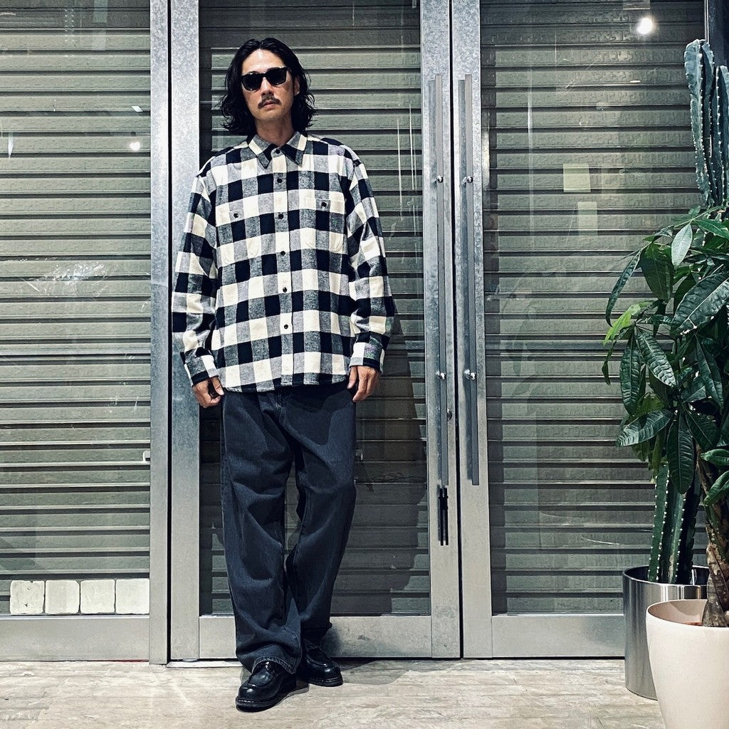 法蘭絨常規領襯衫 #白色 [24FW-WMS-RC01]