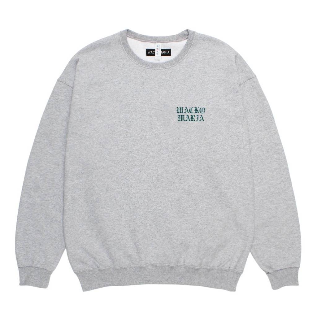 CREW NECK SWEAT SHIRT ( TYPE-2 ) #GRAY/GREEN [26SSE-WMC-SS07]