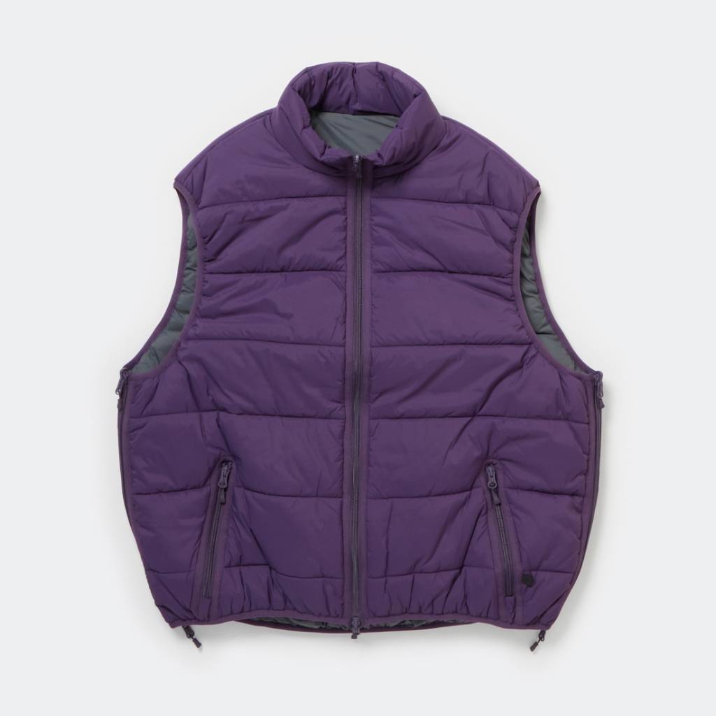 TECH REVERSIBLE CLIMBERS PUFF VEST #PURPLE×CHA [BW-23025W]