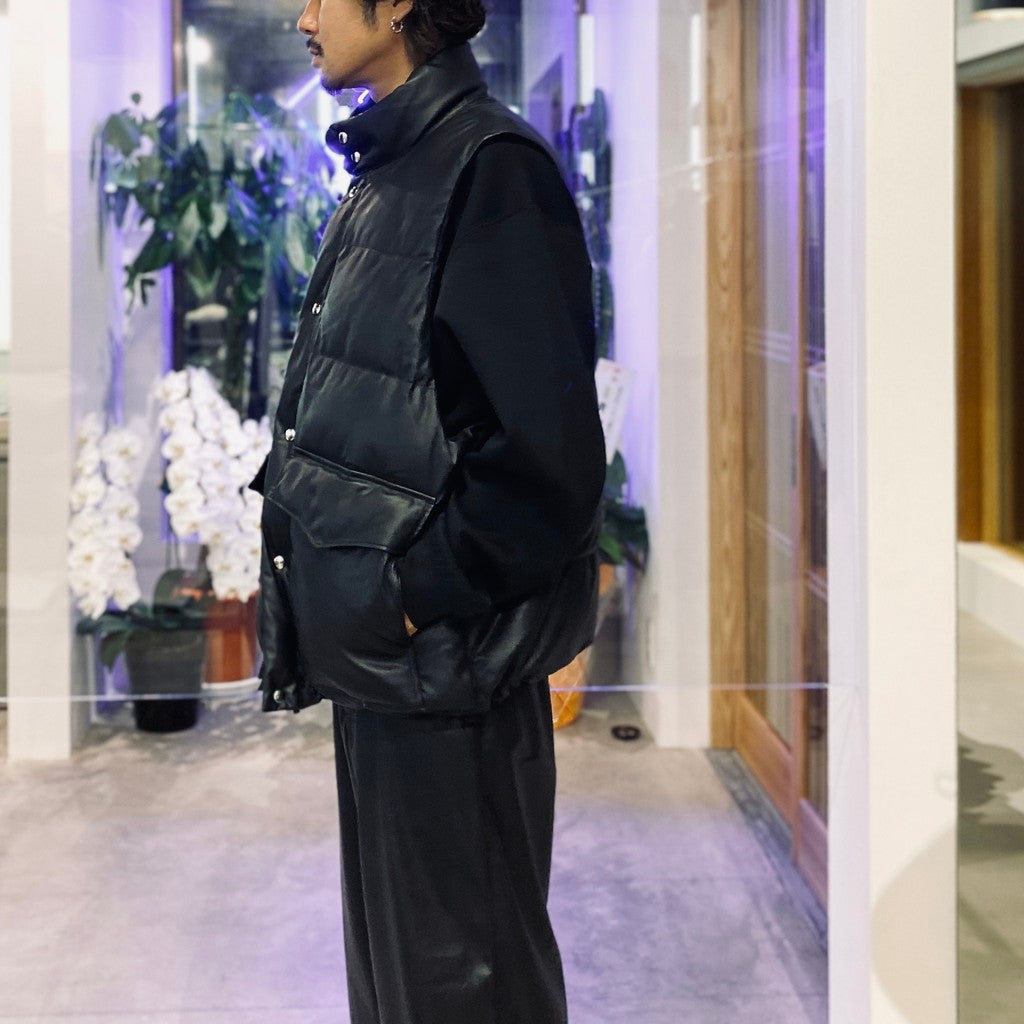 TECH 2WAY SYNTHETIC SKIN DOWN JACKET #BLACK [BW-41025W]