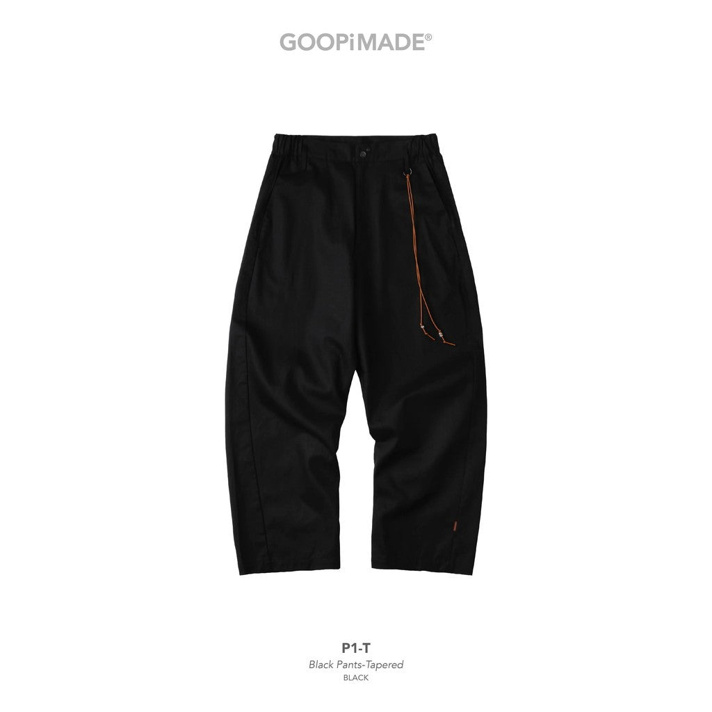 P1-T Black Pants-Tapered #Black [GOOPI-26SS-JUL-03]