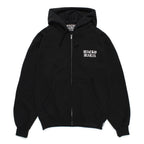 HEAVY WEIGHT FULL ZIP HOODED SWEAT SHIRT ( TYPE-2 ) #BLACK [24FW-WMC-SS02]
