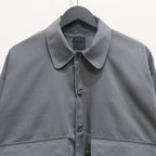 TECH SPORTS OPEN COLLAR SHIRT L/S #CHARCOAL [BE-82025]