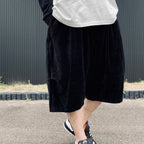 VELOUR BIG SHORTS #Black [SS26-B07]