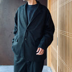 TECH LOOSE 2B JACKET FLANNEL #D.OLIVE [BJ-32026W]