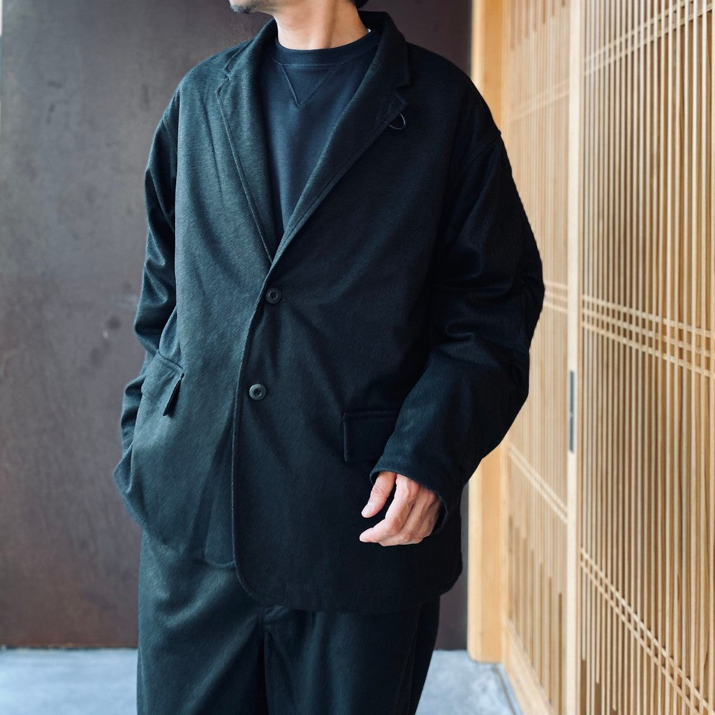 TECH LOOSE 2B JACKET FLANNEL #D.OLIVE [BJ-32026W]