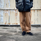 OVERDYE CURVE PANTS #L-BROWN [AY-1019]