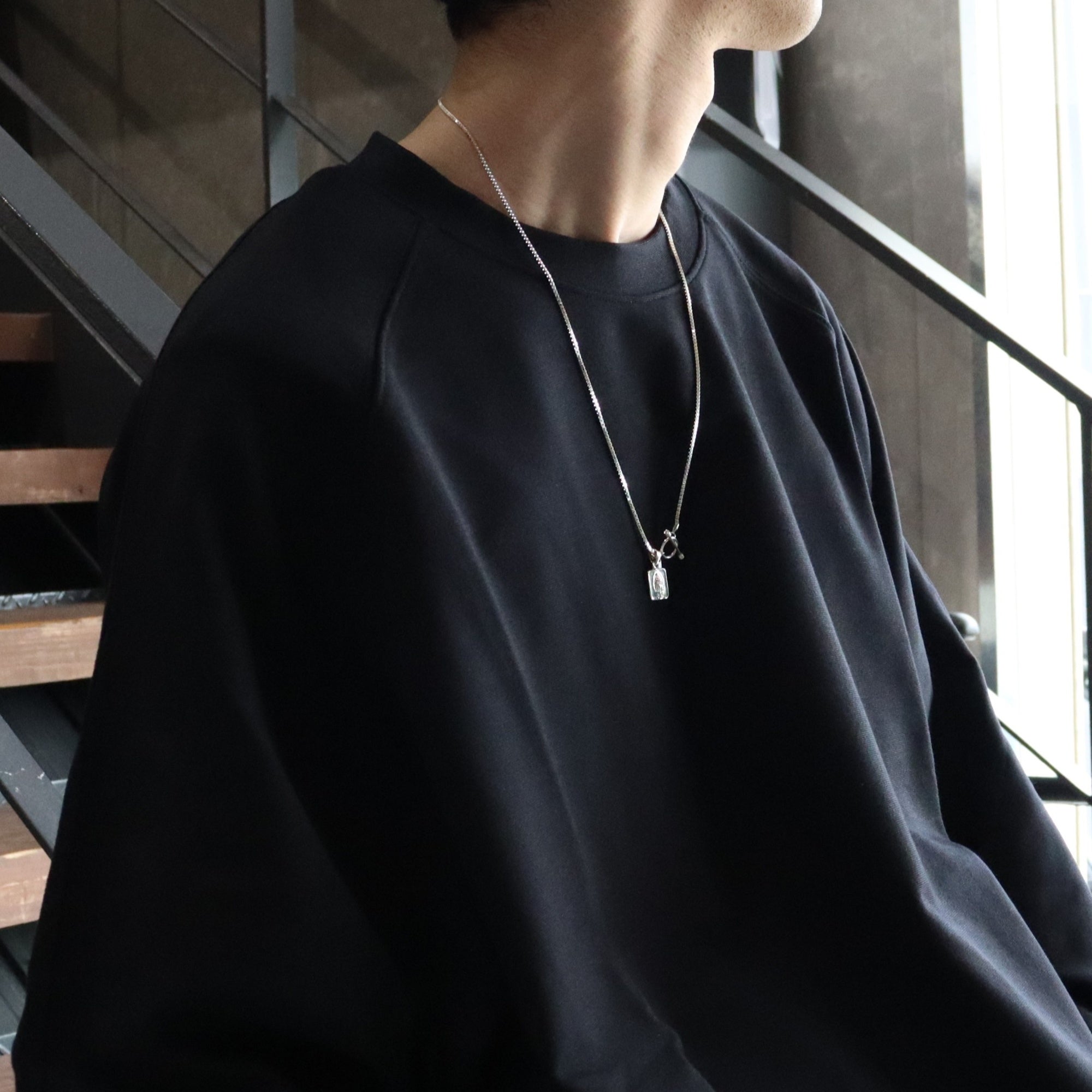 威尼斯鏈條/獎章吊墜 - 瓜達露佩聖母 - #銀色 [XOC008 / XON039-60]