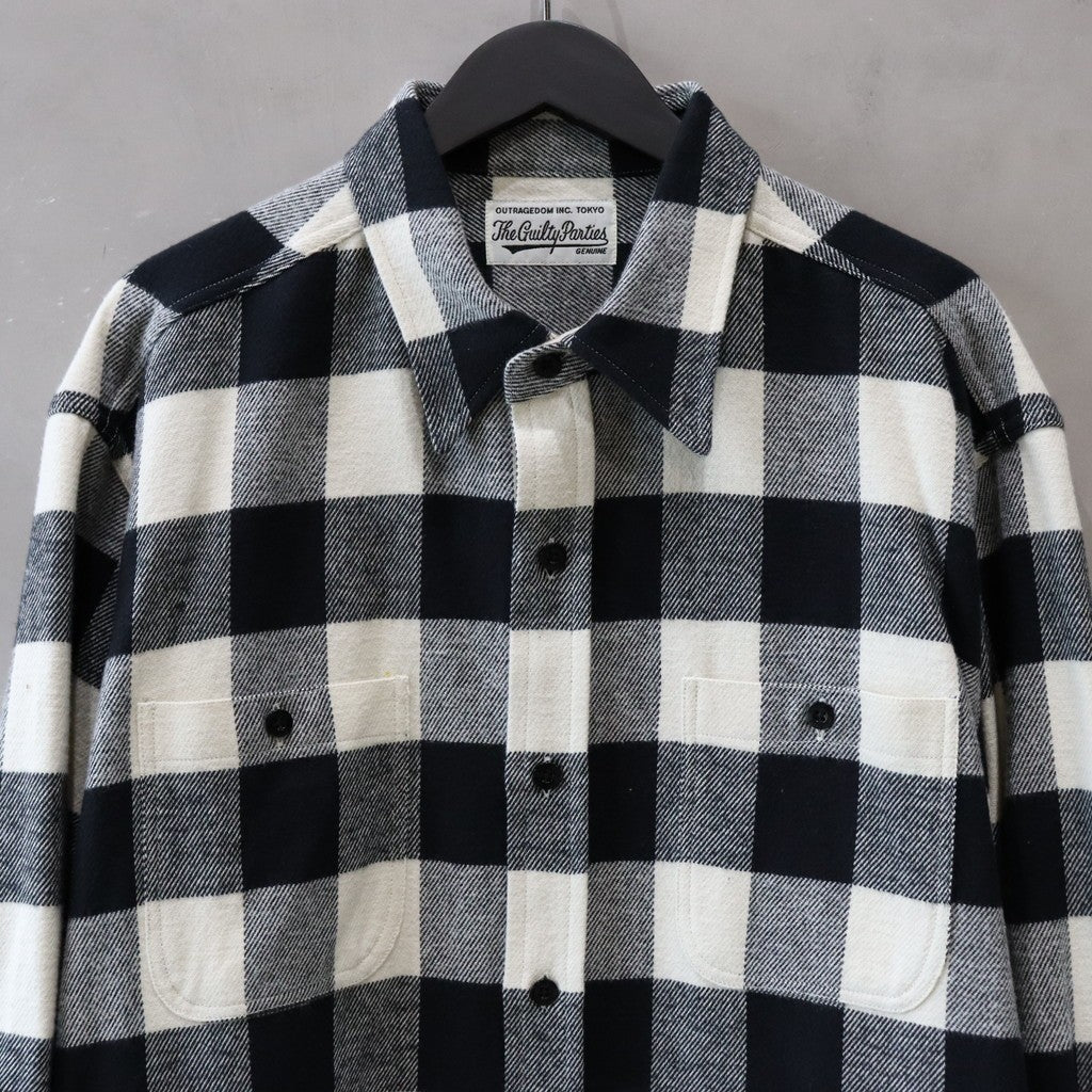 FLANNEL REGULAR COLLAR SHIRT #WHITE [24FW-WMS-RC01]