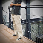 漂白寬鬆油漆工褲 #灰色 [25SS-FS-09 / FS1703]