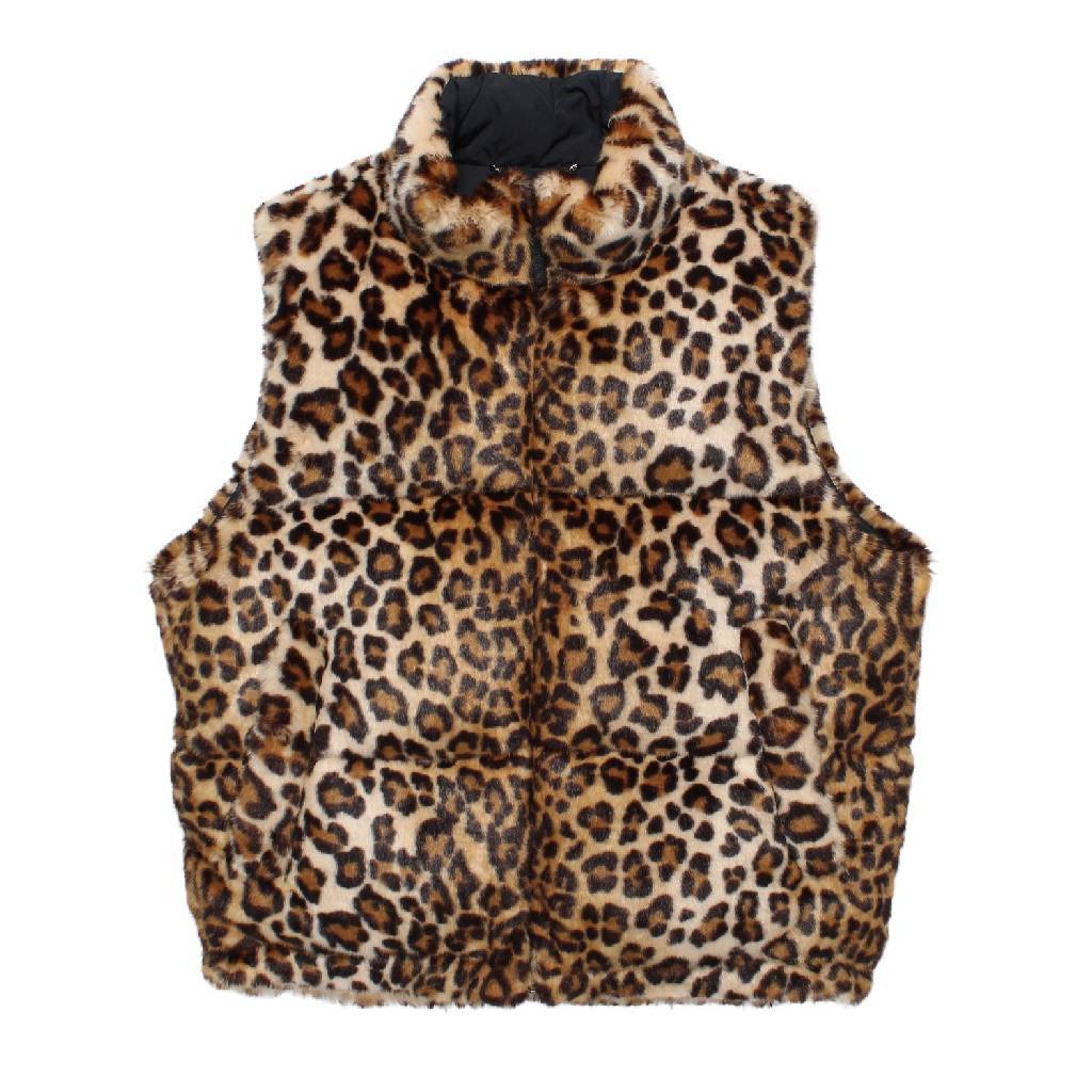 NANGA | LEOPARD FUR DOWN VEST #BEIGE [26FW-WMO-NA06]