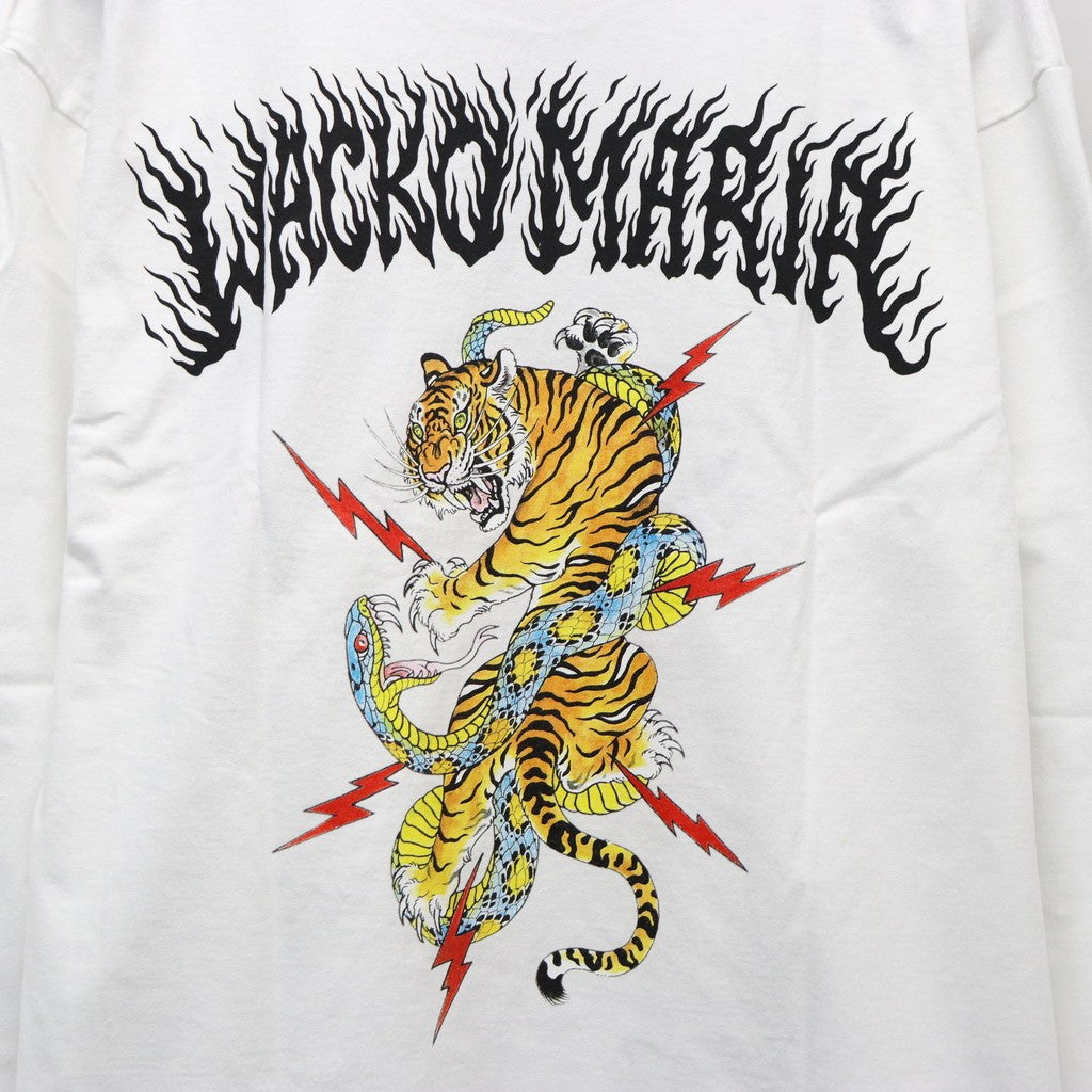 TIM LEHI | WASHED HEAVY WEIGHT CREW NECK LONG SLEEVE T-SHIRT ( TYPE-1 ) #WHITE [25FW-WMT-LT01]