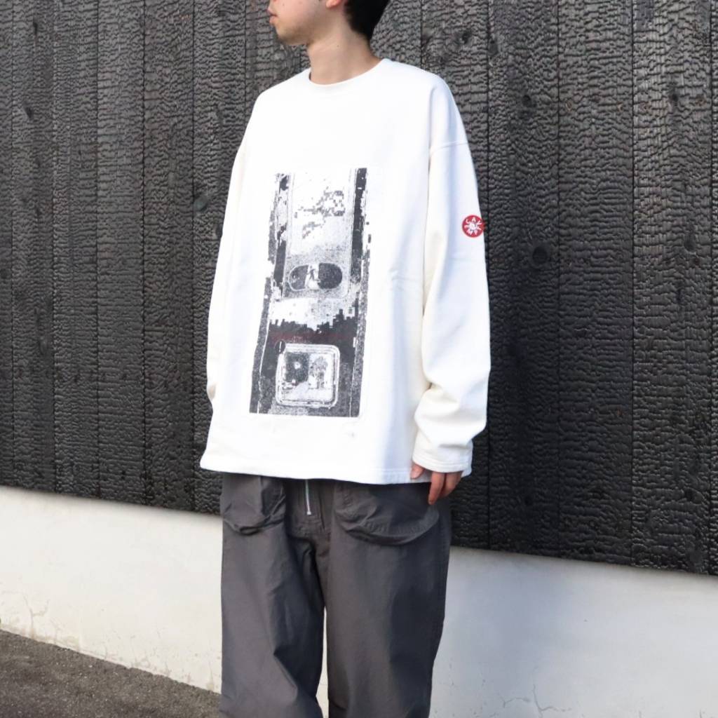 WASHED AS hydroDW LONG SLEEVE #WHITE [CES30CS12]